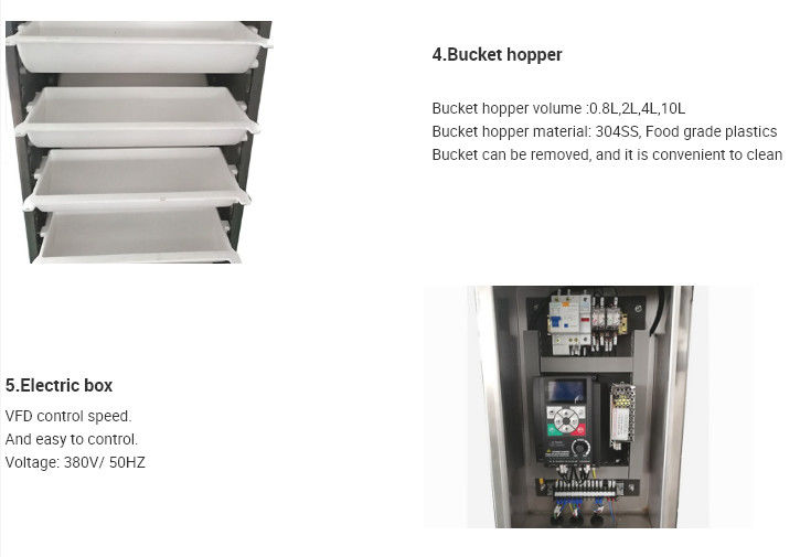 Chocolate Candy Food Transport Z Type Bucket Conveyor Less Noise
